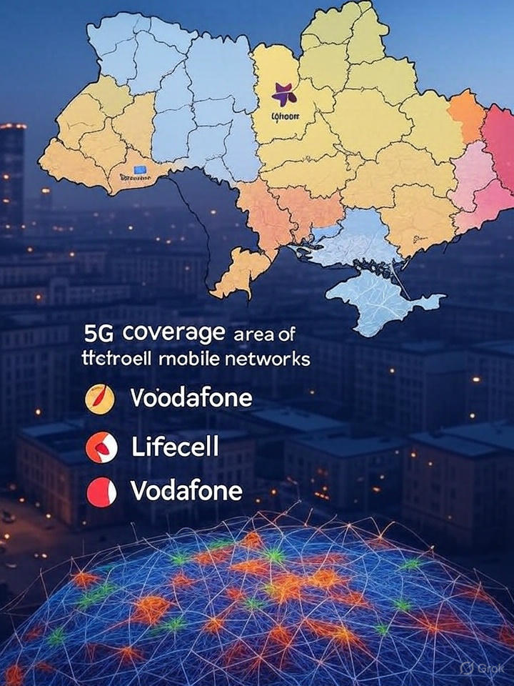 Мобільні мережі України 2025 - Покриття 5G