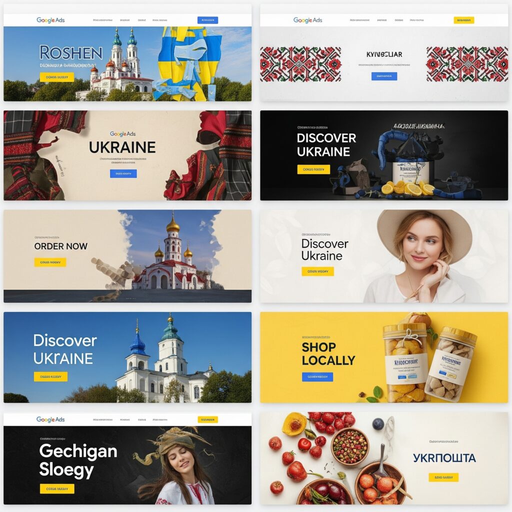 Приклади медійної реклами Google Ads для українських брендів - Банери та креативи