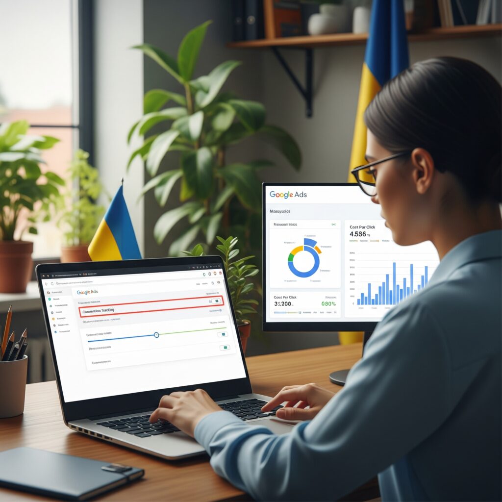 Налаштування відстеження конверсій Google Ads для українського бізнесу - Аналітика та метрики
