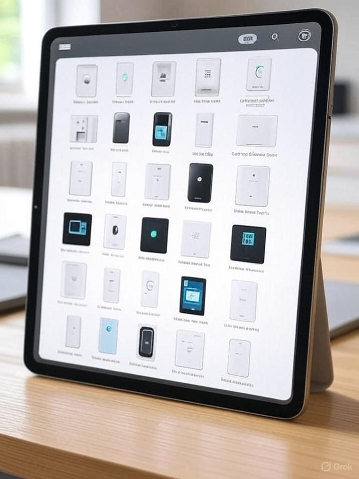 Інтерфейс додатку Samsung SmartThings на планшеті - керування розумним домом