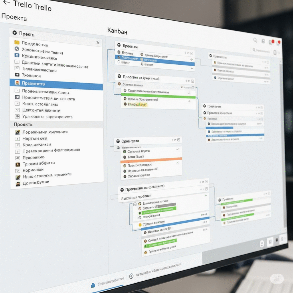 Канбан-доска Trello с украинскими проектами - Визуальное управление задачами