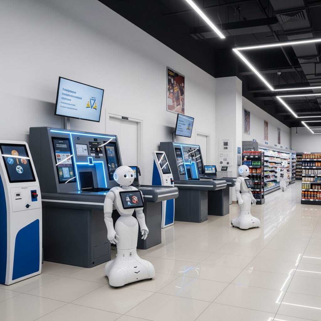 Роботи замінюють касирів у українських магазинах - автоматизація торгівлі