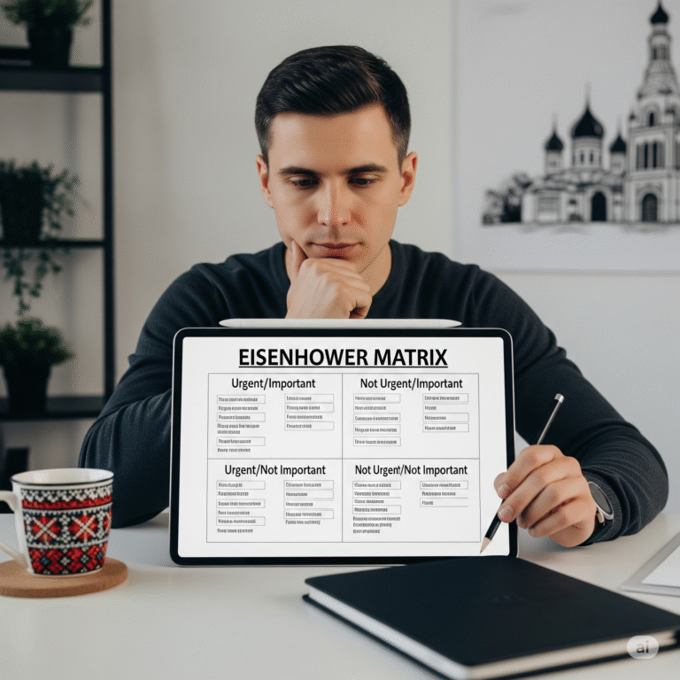 Детальніше про статтю Як розставляти пріоритети за методом матриці Ейзенхауера: повний гід для українців