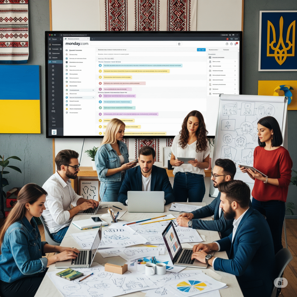 Креативна команда використовує сучасні інструменти планування в українській дизайн-студії - Monday.com