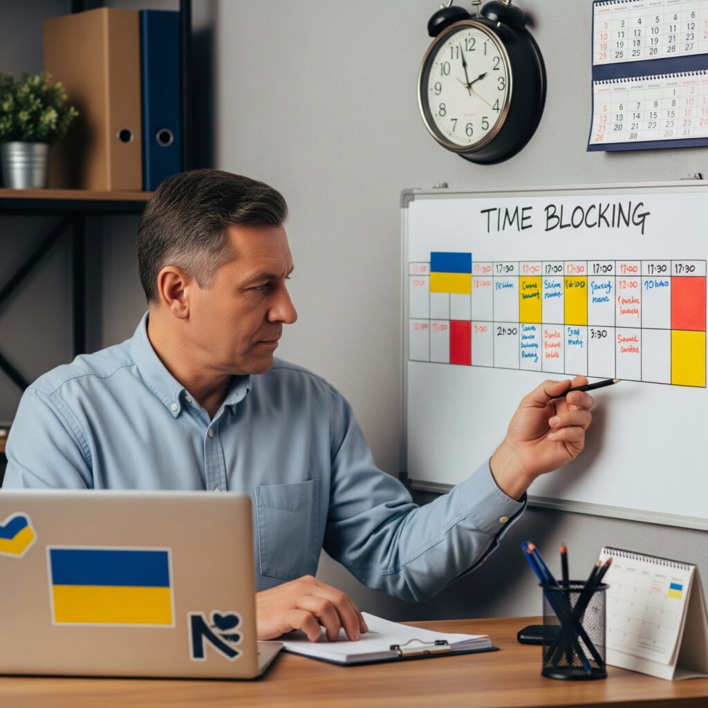 Планирование временных блоков для украинских работников - тайм-менеджмент
