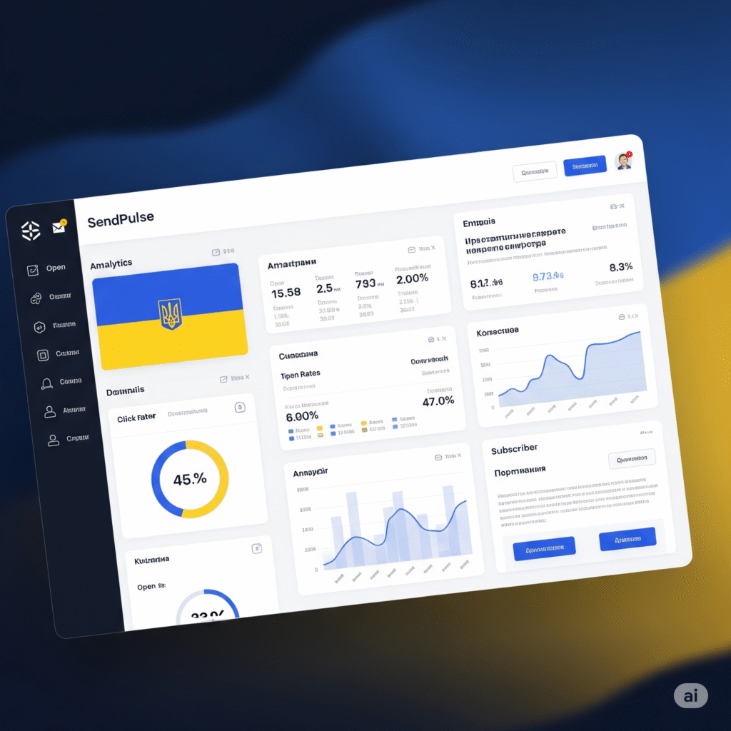 Email маркетинг аналитика для России - SendPulse дашборд