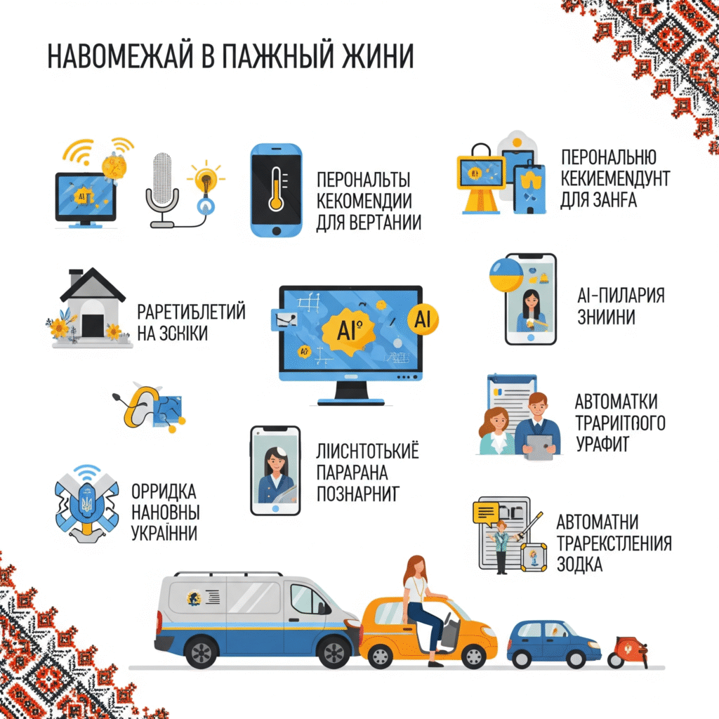Штучний інтелект у повсякденному житті українців - інфографіка використання ШІ