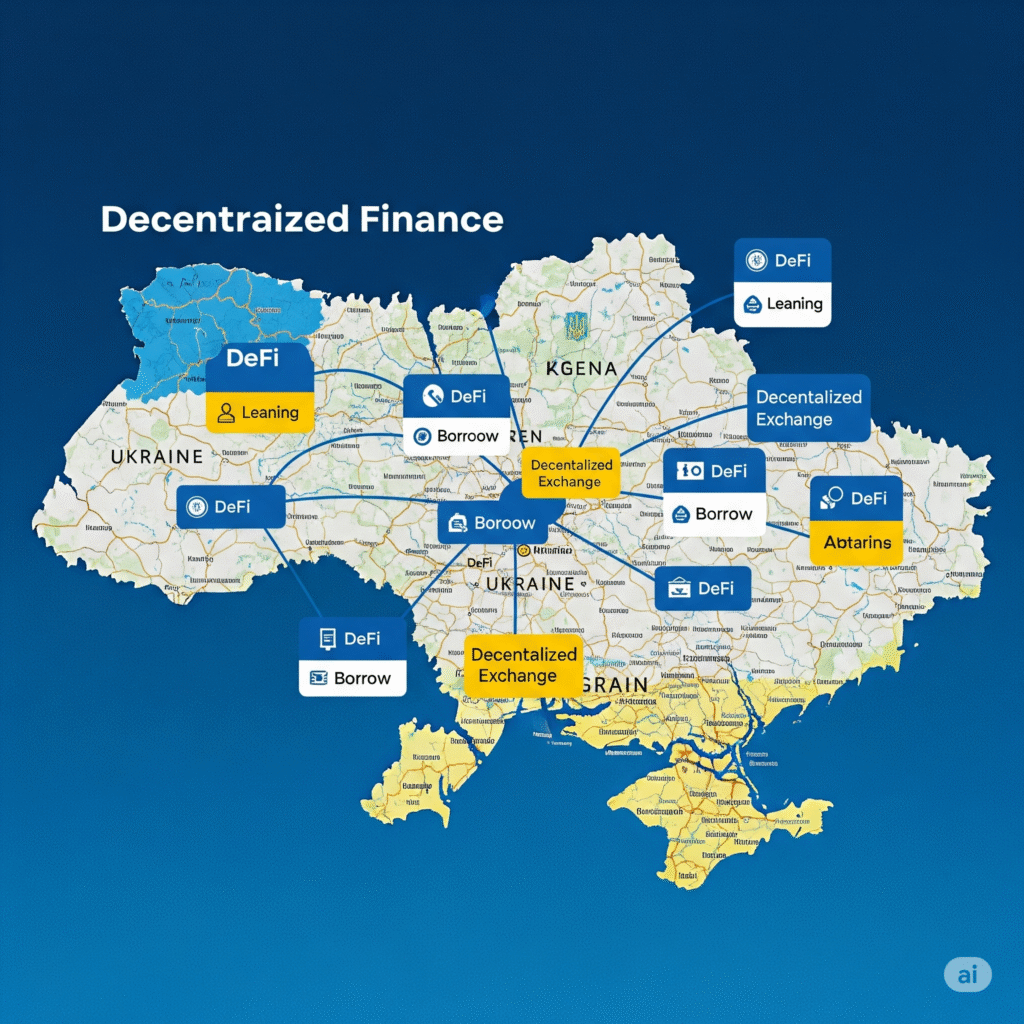 Екосистема децентралізованих фінансів DeFi на блокчейні - Україна