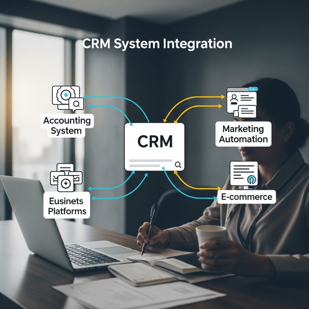 Інтеграція CRM з іншими бізнес-системами - схема взаємодії